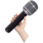 Opblaasbare microfoon zwart 32cm